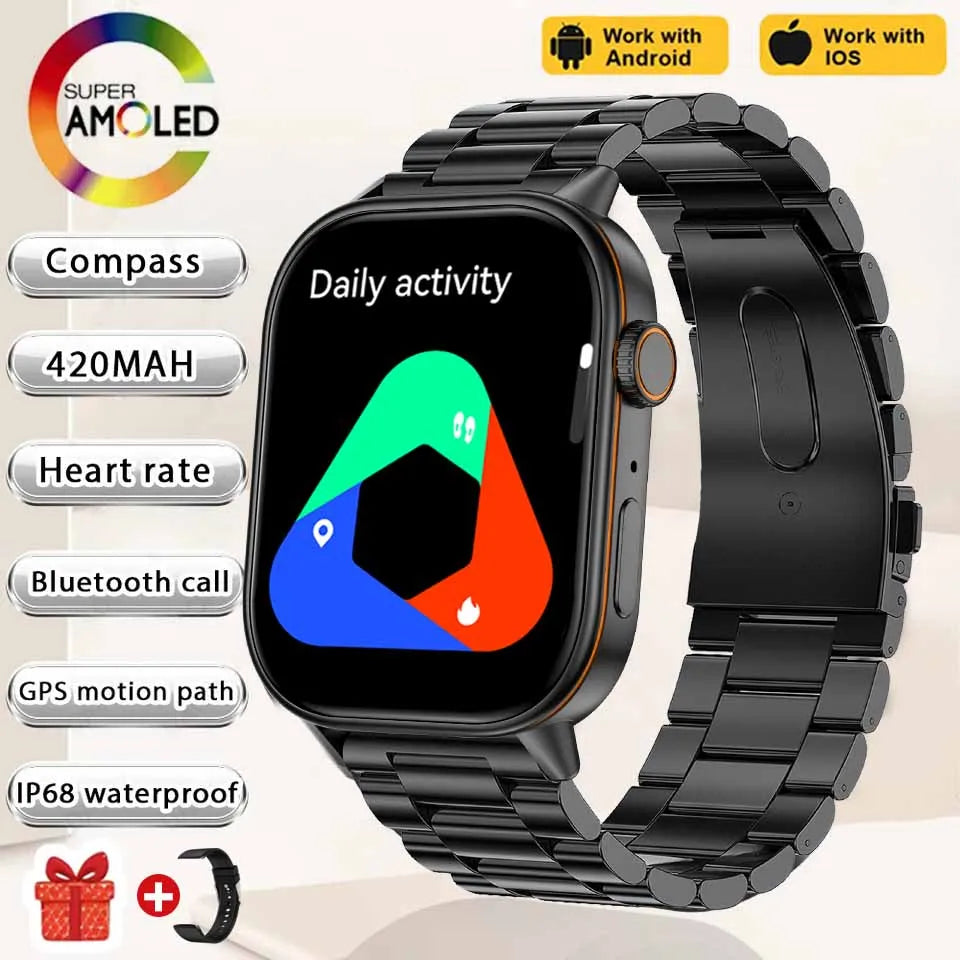 2026 New Women Fashion Sports Smart watch 2.01-inch Screen IP68K Swim GPS Positioning Bluetooth Call Health Heart Rate Bracelets