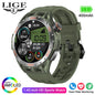 LIGE 2026 Zewnętrzny Smartwatch Męski 2.01" Ekran IP68 Wodoodporne Zegarki Wytrzymały Wojskowy Bluetooth Połączenia Smartwatch dla Androida i iOS