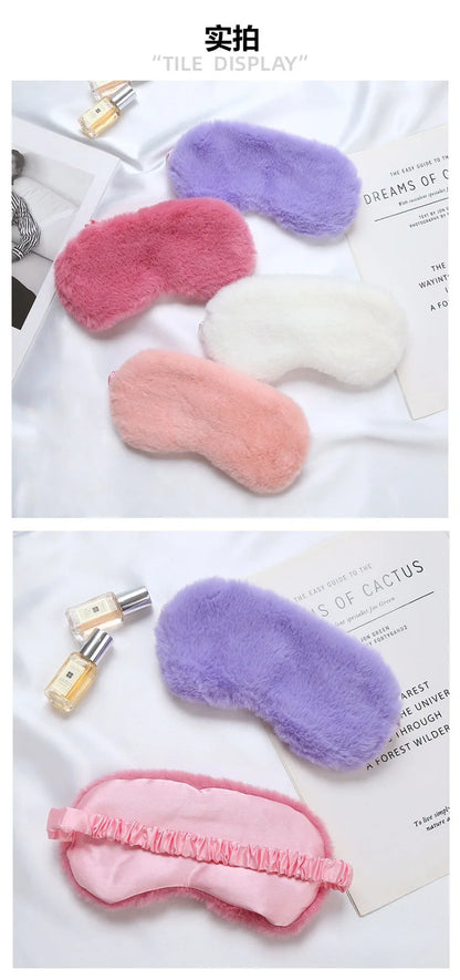 Sleeping Mask Sleeping Blindfold Soft Plush Eye Masks Cute Love Cloud Eye Cover Plush Mask Eyepatch Nap Health Eye Cover