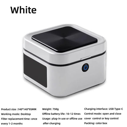 Multifuntional Ashtray Air Purifier Smokless  Smoke Removing ,USB Chargeable Smokeless Ashtray Indoor,Outdoor,Home,Office