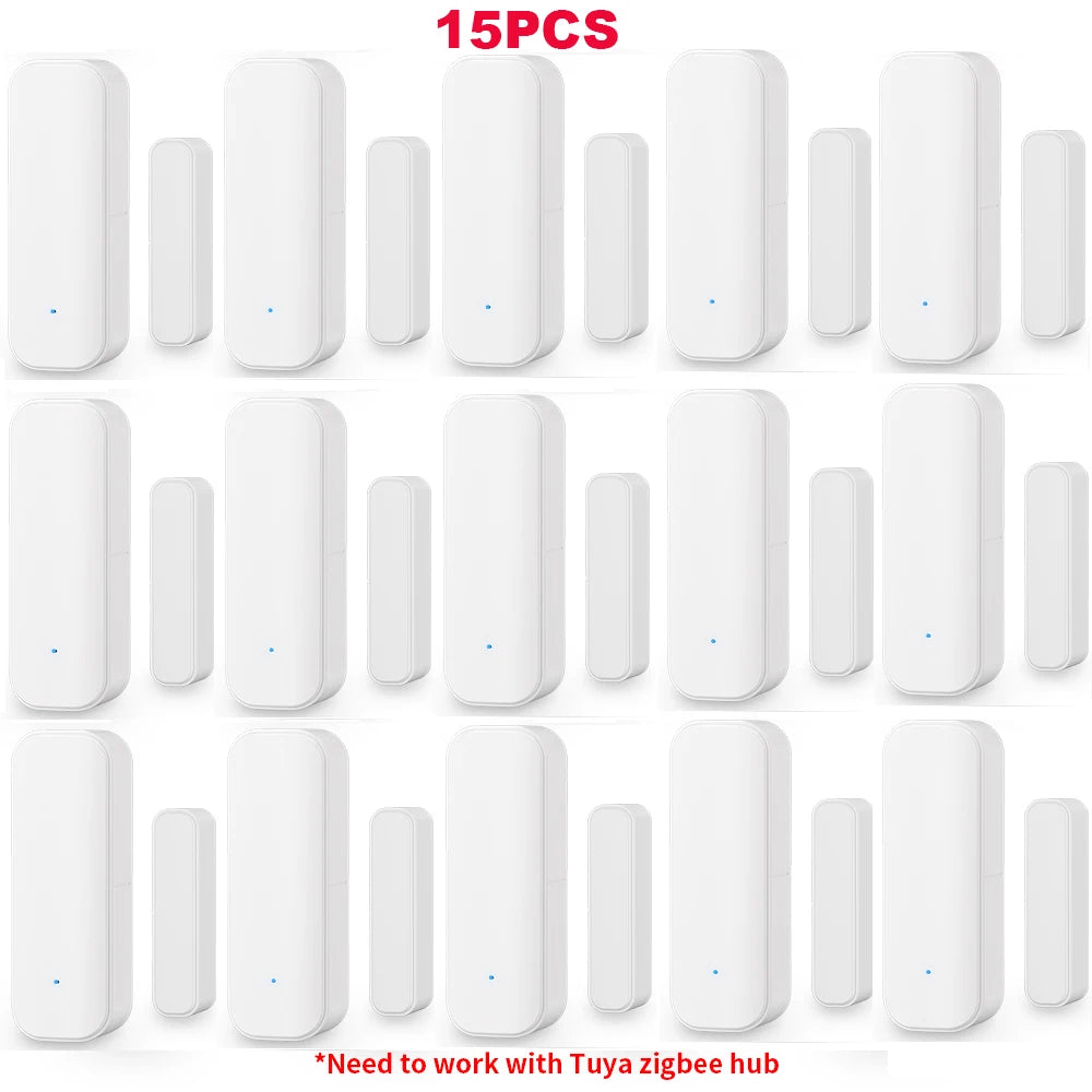 1PCS 2PCS 3PCS 4PCS 10PCS 15PCS Zigbee Door Sensor Window Magnetic Sensor Detector Home Door Sensor Need Tuya Zigbee Gateway Hub