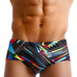 Men Swimwear Brazilian Traditional Cut Swimsuits Swim Bikini Surf Boxer Briefs Board Shorts Trunks Black and Red Sunga