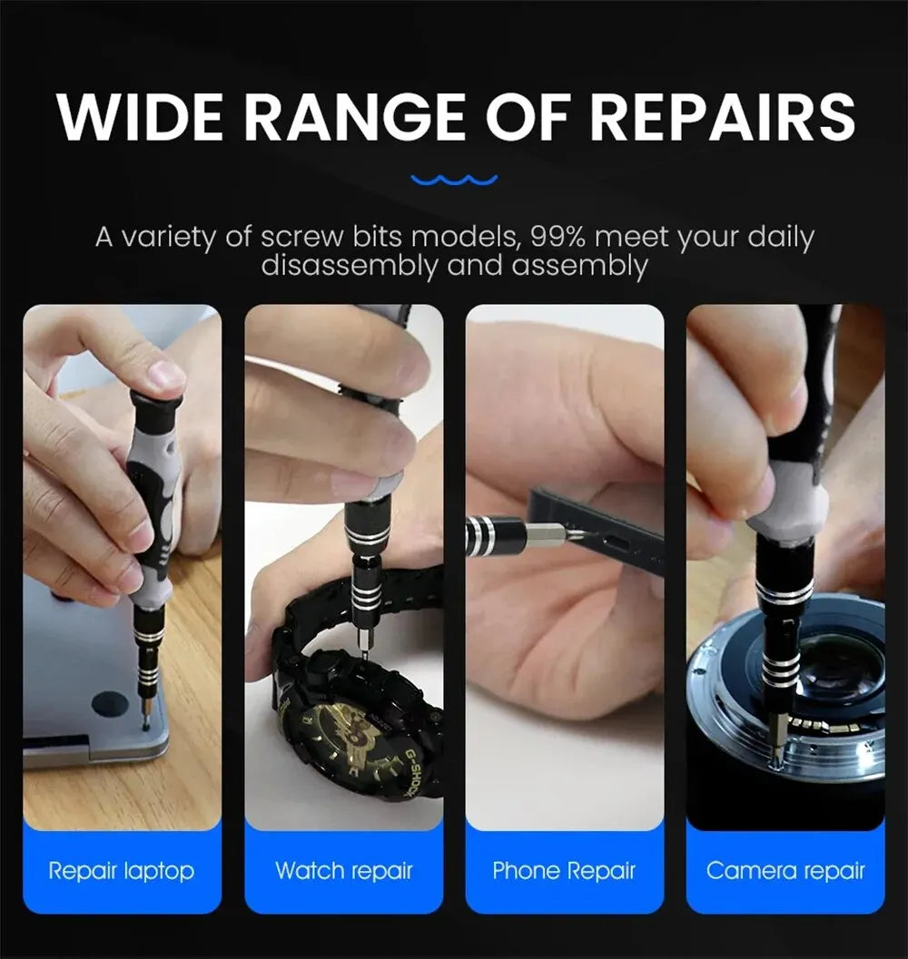 115 in 1 Multifunctional Screwdriver Set Electronic Repair Tools for Computer Phone and Household Use Insulation Screwdriver Kit