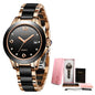 LIGE Brand SUNKTA Fashion Casual Woman Watch Ceramic Simple Bracelet Quartz Ladies Watches Date Waterproof Women's Wristwatches