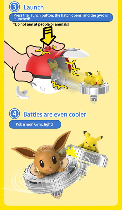 Pokemon Figure Battle Spinning Top Pikachu Pokeball Charmander Squirtle 5 Styles Pvp Interactive Game Children's Birthday Gifts