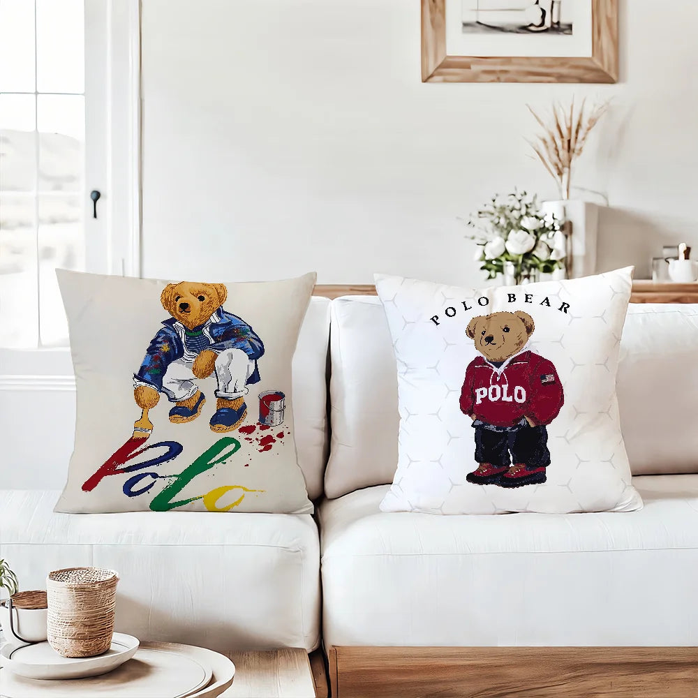 P-Polo Pillow Case Office Cushions Suitable For Sofa B-Bears Car Bedroom Decorative Cushion Cover