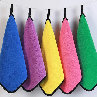 1/5pcs Thicken Car Microfiber Cleaning Towels Thicken Double Layer Soft Drying Cloth Towel Car Care Detailing Towel Wash Rags