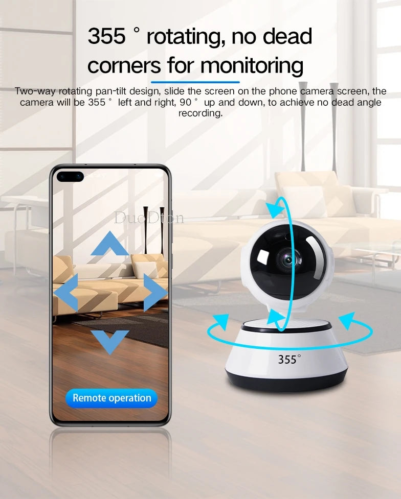 3MP WiFi Camera Home PTZ IP Camera Color Night Audio Wireless Surveillance Camera Auto Home Tracking Security CCTV Camera