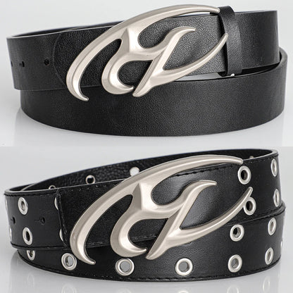 New Stylish Irregular Alloy Buckle Waist Belt, Casual Retro Punk Y2k Belt ，For Men Women Trendy Accessory Belts ，For Ideal Gifts