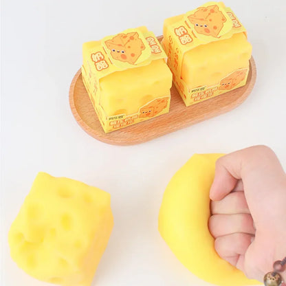 Hot New Needoh Squishy Square Cheese Squeeze Toys Slow Rebound Stress Relief Sensory Toy Soft Butter Cheese Party Toy ..@**
