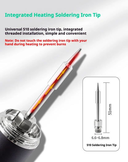 1400mah USB Soldering Iron Wireless Charging Electric Soldering Iron Fast Charging Rechargeable Portable Repair Welding Tools