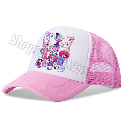 The Amazing Digital Circus Baseball Cap Kids Adult Outdoor Sports Sun Hat Summer Breathable Mesh Sunbonnet Kawaii Headgear Gift