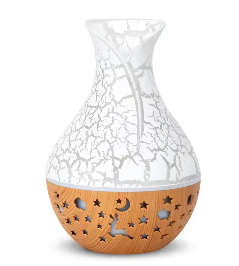 Wood Grain Humidifier 300ml USB Aroma Diffuser Atomizer USB Household Humidifier Hydrating Instrument Desktop Humidifier