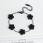 White Black Red Green Shell Five Leaf Flower Stainless Steel Ladies Bracelet Simple for Woman Party Birthday Jewelry Gift Clover