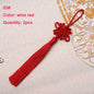 2Pcs Tassel Fringe Handmade Silk Floss Chinese Knot Tassel Bangs Flower Tassel for DIY Craft Door Car Handing Home Decor