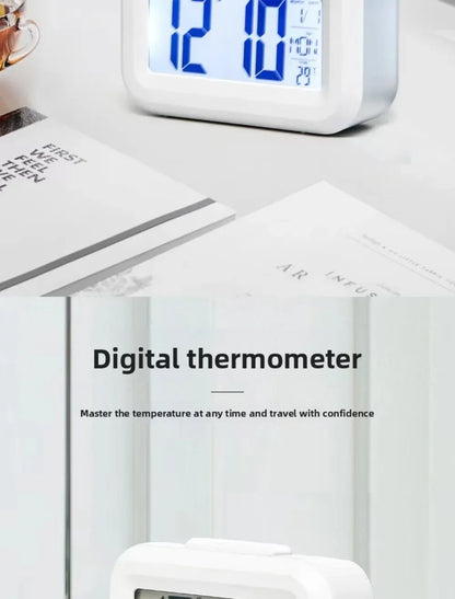 Digital Led Clock Household Bedside Battery Powered Multi-function Alarm Clock Desk Things for the Room Table Clocks Home Decor