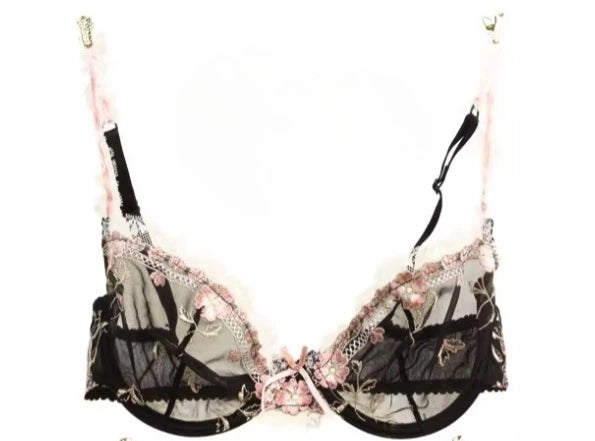 Ultra-thin steel band bra, fashionable plus-size lace lingerie set, transparent comfy bra set, soft material, S-XL all-day wear