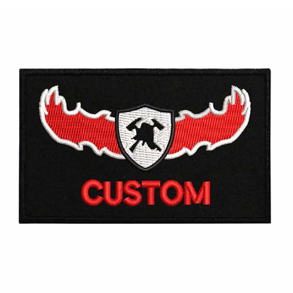 Custom 8cmx5cm Israeli fire embroidery name patch
