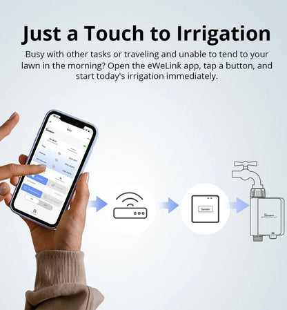 SONOFF SWV SONOFF Water Valve SWV-BSP Zigbee IP55 Irrigation System Setting Controller Home Automate Compatible with Alexa Googl