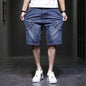 2026 Spliced Denim Short Pants Men Stretch Loose Plus Size Casual Jeans Summer Male Lightweight Comfortable Breathable Shorts