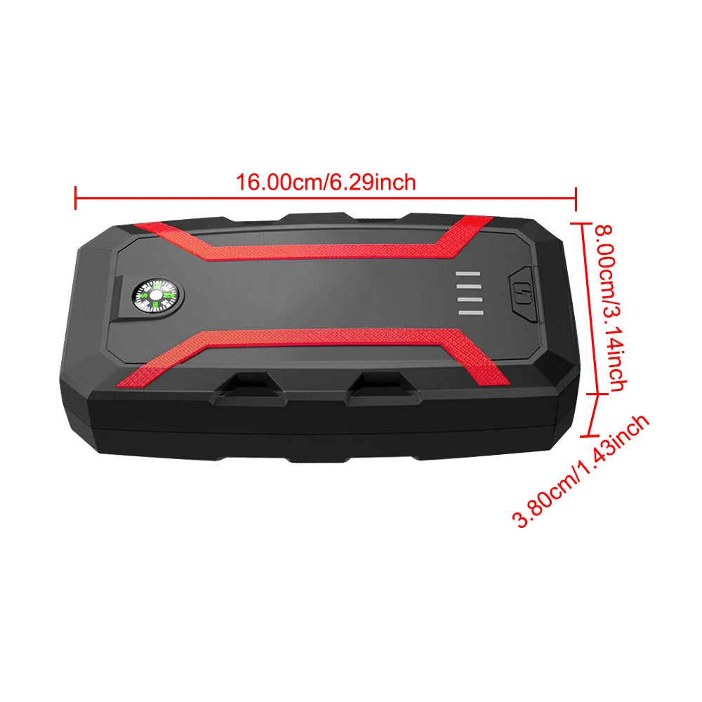22200mWh Akumulator Rozruchowy Samochodowy Jump Starter 1000A 12V Samochody Benzynowe i Diesel Przenośna Awaryjna Ładowarka do Aktywności na Zewnątrz