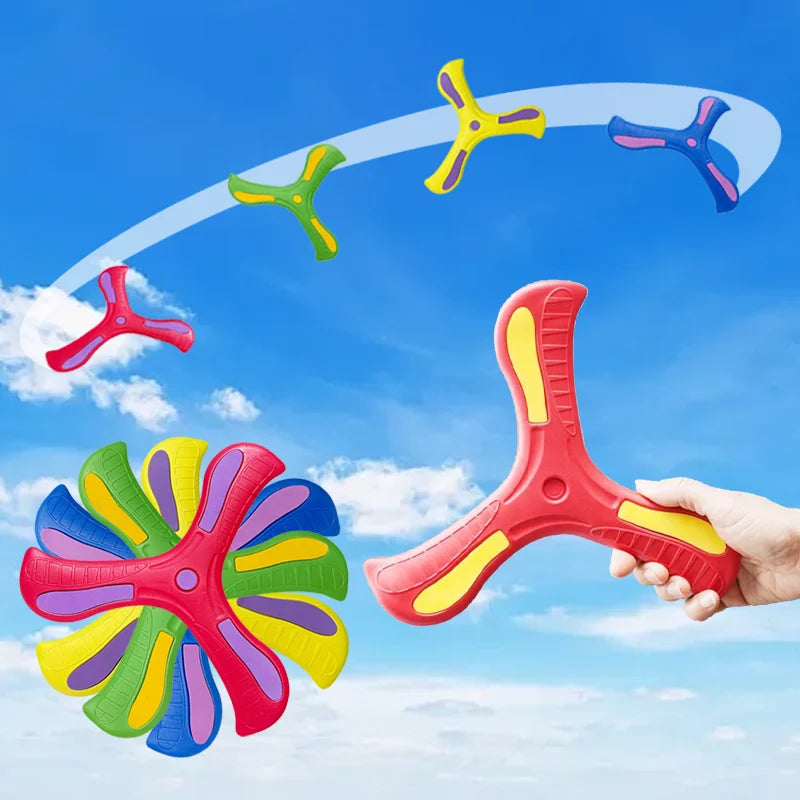 Children's Boomerang Toy Foam Safety Material Boomerang Throwing Target Rotator Trifoliate Flying Saucer Parent-Child