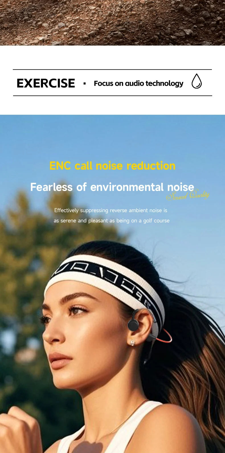 2026 Bone Conduction Headset Bluetooth 5.4 With Mic Waterproof Exercise Fitness Wireless Swimming Sports Headphone New