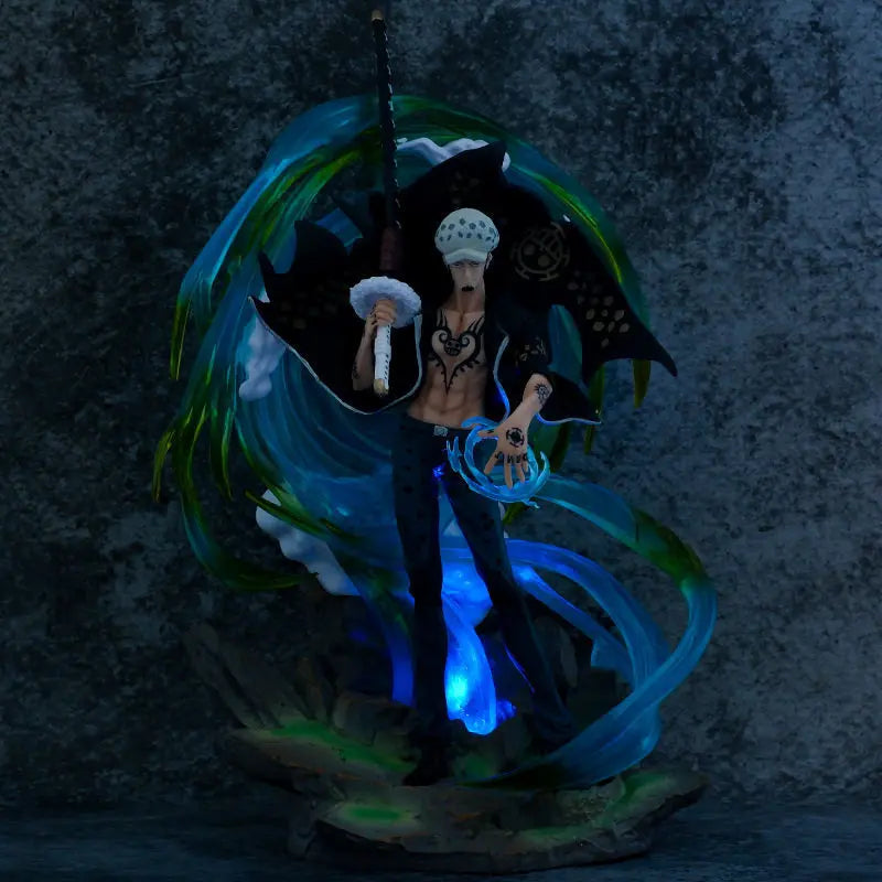 One Piece Gk Special Edition Trafalgar Law Figure Model Luminous Sculpture Display Piece Illusory Glow Collectible Toy