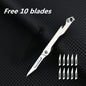 Mini Sharp Folding Art Knife with Replaceable Blade, Portable Unboxing Knife, Paper Cutting Knife, Outdoor Portable Keychain
