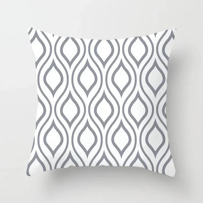 European Gray Pillowcase Geometric Pillow Cover Sofa Cushion Cover Garden Throw Pillows Hotel Outdoor Cushions car Chair 45X45cm