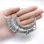 4 Scale Ring Sizer Gauge US/EU/HK/JP Aluminum Alloy Finger Measuring Tool for Jewelry Making Men and Women