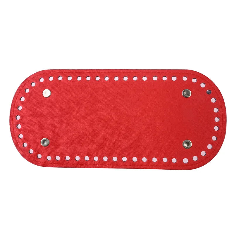 22*10Cm Oval Bottom For Knitted Bag PU Leather Bag Accessories Handmade Bottom DIY Crochet Bag Bottom Solid Color Bag Part NEW