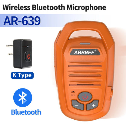 ABBREE Wireless Bluetooth Speaker Microphone Handheld Mic For Baofeng UV-28 UV-21 PRO UV-32 Quansheng UV-K6 TK11 Walkie Talkie