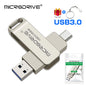 2 in 1 TYPE-C for Mobile Phone USB 3.0 Flash Drive 64GB Rotatable Black Memory Stick 128GB 256GB Pen Drive Pendrive U Disk