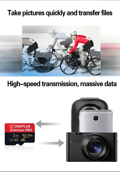 Oneplus Original Class 10 128GB Micro TF/SD Card High Speed Memory Stable Performance for Phones Digital Camera Laptop PC MP3
