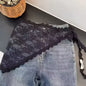 Lace Trim Bandana Triangle Scarf Delicate Ins Ruffled Lace Hair Scarf 2-in-1 Head Band Waist Accessory for Y2K Outfits Headscarf