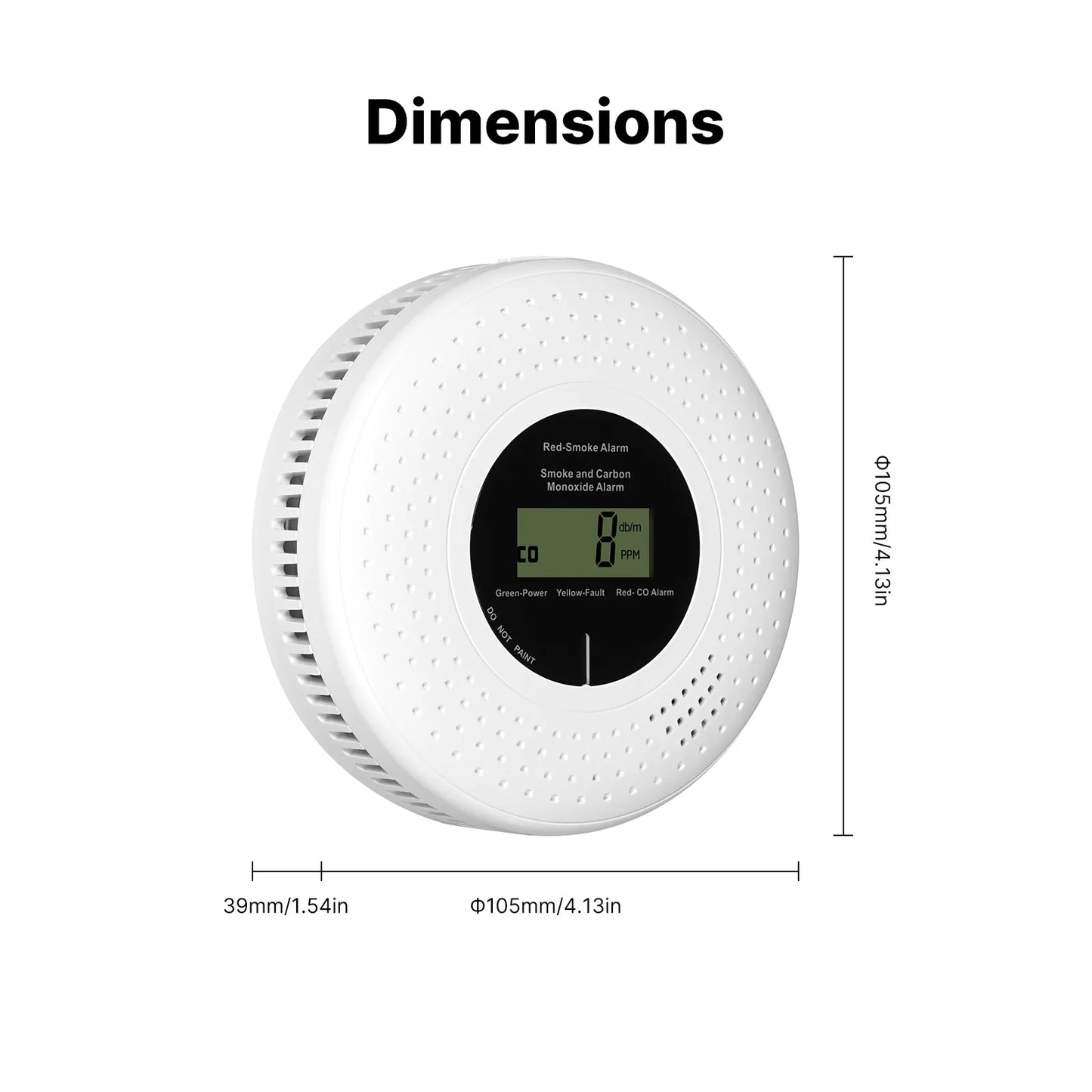 MOES Tuya ZigBee Smoke and Carbon Monoxide Detector 2-in-1 Smart CO Gas Alarm 85dB Siren Home Security App Remote Monitor Sensor