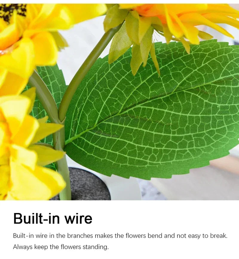 3 LED Night Light Rechargeable Sunflower Lights Interior Lighting Bedroom Bedside Desktop Decoration Table Lamp Night Lamps
