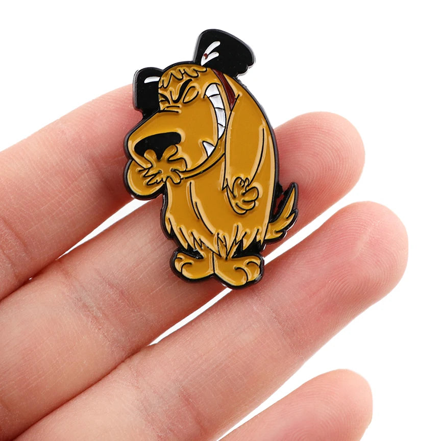 Funny Cartoon Dog Enamel Pin Brooches for Women Collar Lapel Pin Badge Animal Jewelry Clothing Accessories Friends Gifts