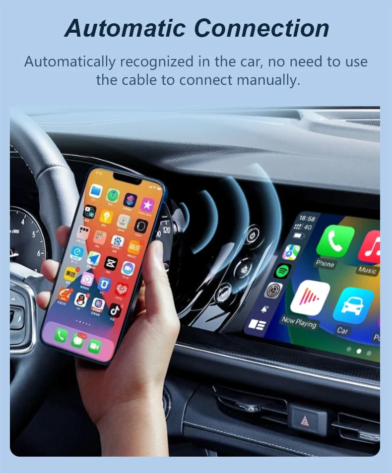 2in1 Wireless CarPlay Dongle Wireless Android Auto Adapter AI Smart Box For Car With Wired CarPlay Car Intelligent Systems