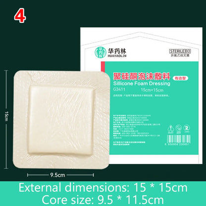 High Absorption Soft Polysiloxane Gel Polyurethane Foam Dressing Postoperative Wound Patch Cesarean Section Patch Pressure Sore