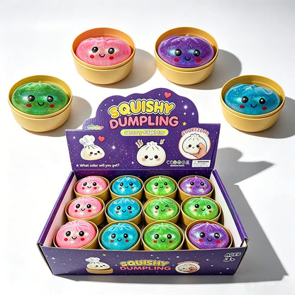 2026 Glitter Dumpling Squishy ULTRA RARE Glitter Hidden Edition Dumplings Sensory Steamer Soft TPR Dough Ball for Stress Relief