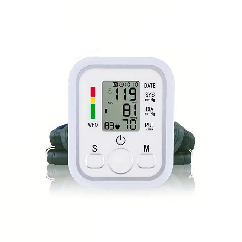Automatic Digital ARM Blood Pressure Monitor Sphygmomanometer Tonometer Tensiometer Heart Rate Pulse Meter BP Monitor Healthy