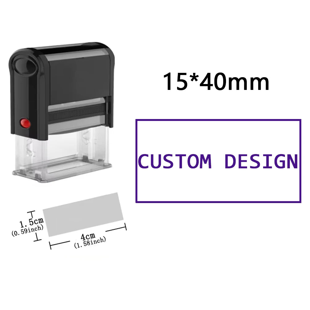 Custom Self-Inking Stamp DIY Rubber Stamp Kit Custom LOGO Personalized Self Inking Business Address Name Number Letter Printing