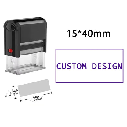 Custom Self-Inking Stamp DIY Rubber Stamp Kit Custom LOGO Personalized Self Inking Business Address Name Number Letter Printing