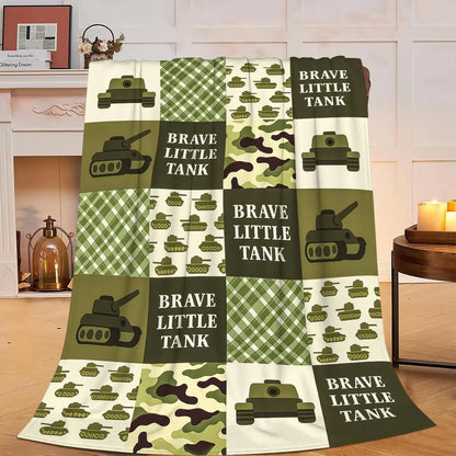 Vintage Grunge Great White Shark Letter Print Flannel Throw Blanket, Soft Warm Sofa Cover, Ocean Gift For Bedroom Daily Rest Use