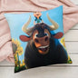 Cute Cartoon Ferdinand Pillow Case Pillowcase Anti-dustmite Pillow Invisible zipper silky short plush Sofa cushion cover