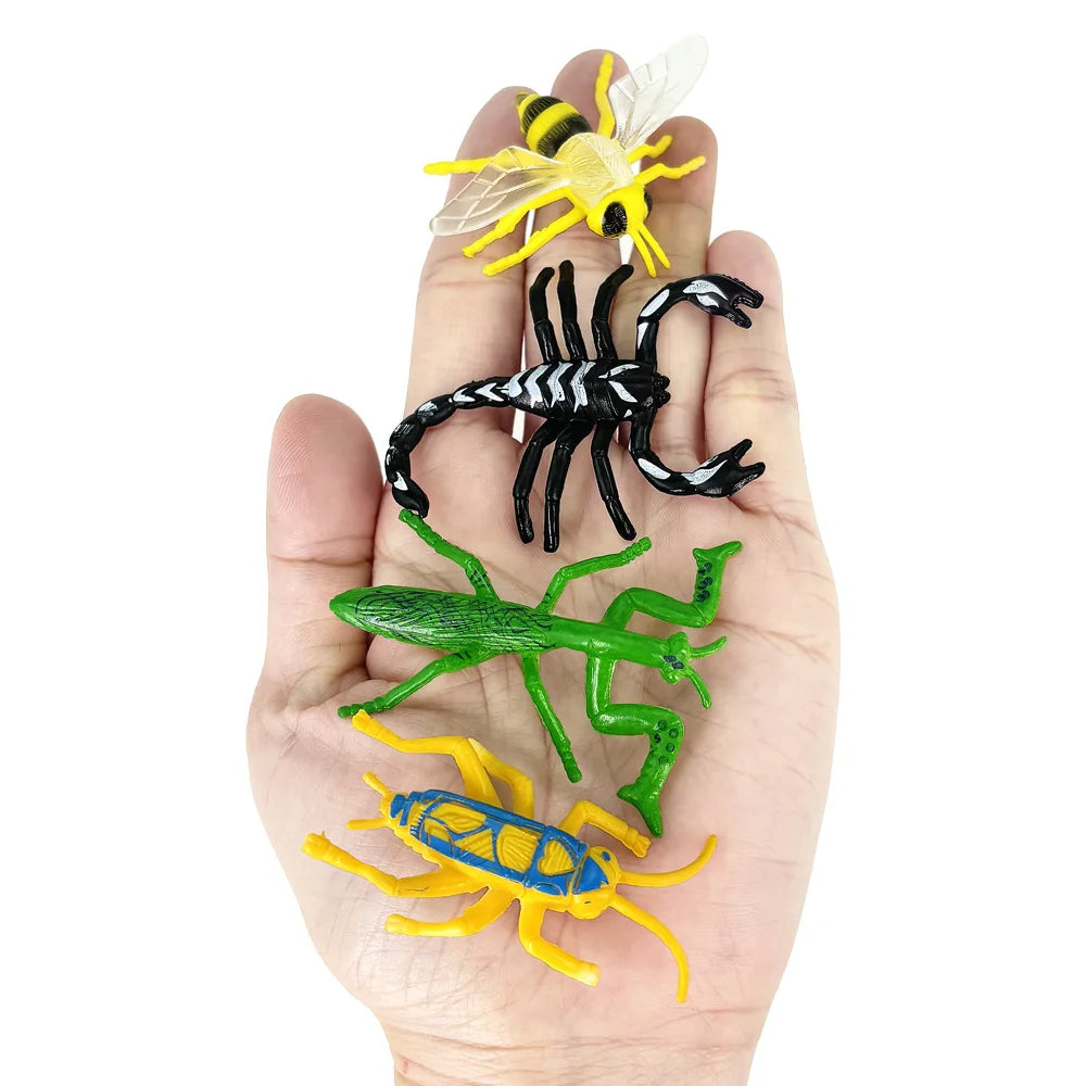 Tropics Insect Animals Model Butterfly Cricket Spider Bee Action Figures Mantis Figurine Miniature Educational Kids Toys Gift