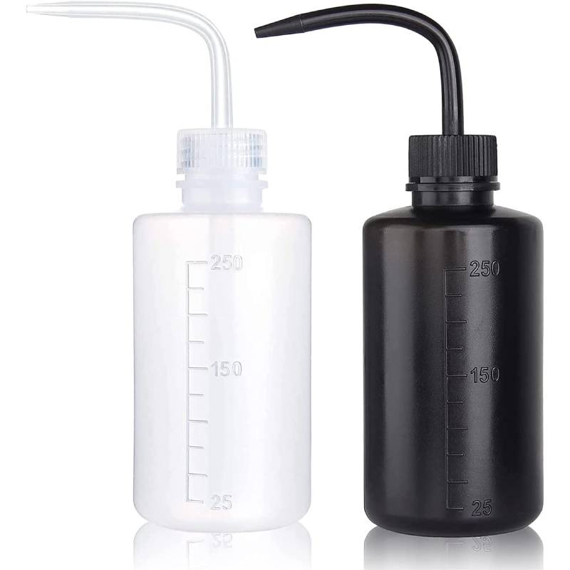 2pc Plastic Squeeze Bottle Tattoo Wash Bottle Lab Squirt Bottle Irrigation Bottle Eyelash Water Can for Cleaning Plant Experimet