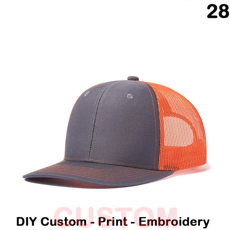Fedoryn Custom Embroidery Baseball Cap for Men and Women DIY Design Mesh Cap LOGO Print Hat Quality Truck Hat Wholesale Unisex